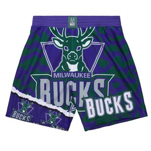 M&N Milwaukee Bucks JUMBOTRON Basketball Shorts - M