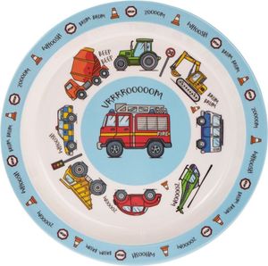 Kinderteller Bunte Fahrzeuge