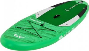 Aqua Marina All-Around SUP Board 300x76cm mit Reißverschlussrucksack Double Action-Pumpe LIQUID AIR Paddel Einschub-Mittelfinne Sicherheitsleine Grün