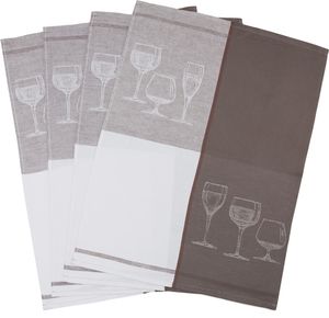 Geschirrtücher 4er Set, 50x70 cm, Halbleinen, braun Geschirrtücher 4er Set, 50x70 cm, Halbleinen, braun
