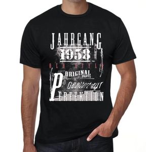 Herren Grafik T-Shirt Zur Perfektion gereift 1958 Geschenk 66. Geburtstag Jahrestag 66 Jahre Jubiläum 66 Jährige Mann Jahrgang 1958 Kurzarm Lustige