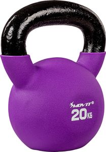 MOVIT Kettlebell Kugelhantel Kugelgewicht Schwunghantel Gusseisen 20kg violett