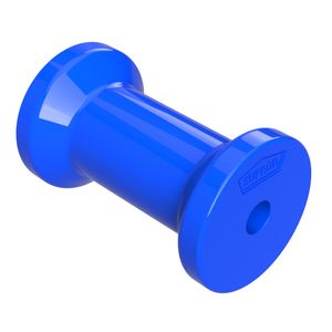 Polyurethan Sliprolle Kielrolle Bugrolle spulenförmig PU, SUPROD, 125 mm, blau