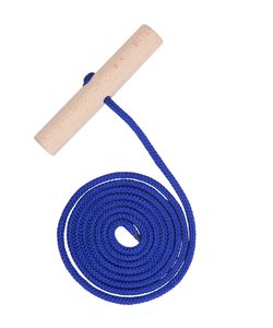 CLOINT Schlitten Zugseil mit Holz Griff - 160 cm - Zugleine in blau für Kinder Rodelschlitten und Bobs - für Davos Hörnerschlitten Klappschlitten