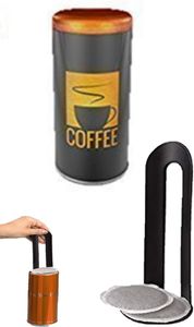 James Premium Kaffee Coffee Pad Dose Kaffeepaddose Aufbewahrungsdose Küchendose Pad-Dose Kaffeedose