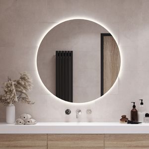 LED zrkadlo - Kúpeľňové zrkadlo LED Okrúhle zrkadlo Osvetlenie na stenu Kúpeľňové zrkadlo - Okrúhle Ø100 cm - (Neutrálna biela 4000K)