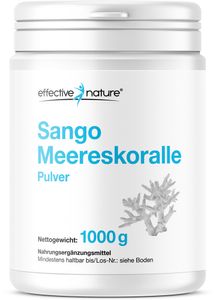 Sango Meereskoralle Pulver - 1000 g Sango Koralle mit Calcium und Magnesium