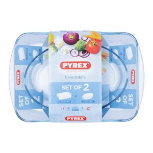 Auflaufformset für den Backofen Pyrex Essentials Borosilikatglas (30 x 21 cm + 40 x 27 cm) (2 pcs)