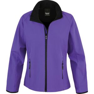 Ladies Soft Shell Jacke - Wasserabweisend - Farbe: Purple/Black - Größe: M