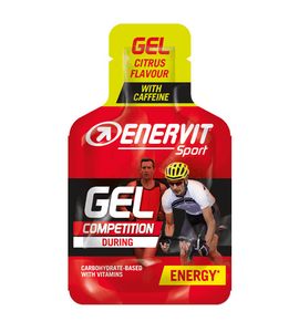 Enervit Sport Gel - Energy-Gel für Sportler mit hohem Koffeingehalt - Energy-Gel mit Vitaminen und Kohlenhydrate - Sport-Gel mit Zitronen und Koffein - 25 ml
