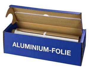 1x Alufolie in praktischer Spenderbox mit Abreiss-Schiene 29 cm x 150 m 11 my