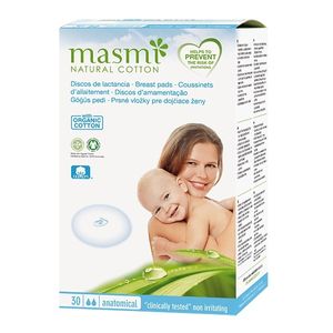 Masmi BIO Stilleinlagen 30er Packung 100% Bio Baumwolle Hypoallergen free from