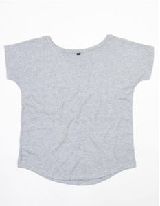 Mantis Damen Rundhalsshirt Basic T-Shirt Shirt T Shirt kurzarm, Größe:S, Farbe:Heather Grau Melange
