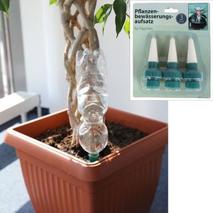BURI Pflanzenbewässerungsaufsatz 3er-Set Blumentopf Wasserspender Bewässerungssystem