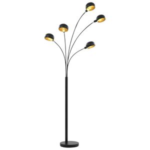 vidaXL Stehlampe 200 cm 5 x E14 Schwarz und Golden