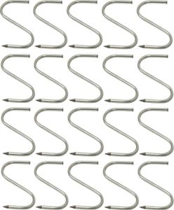 20 Stück Edelstahl 8cm Räucherhaken S - Form