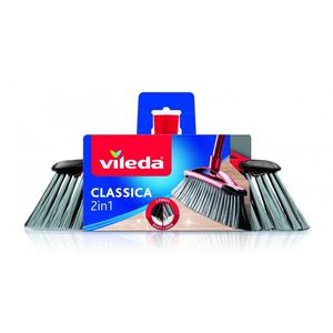 Vileda 2-in-1 Zimmerbesen Classica - ideal für die Aufnahme von Staub und Haaren