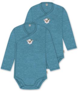 normani 2er Pack Baby-Body Basic Merino Wickelbody