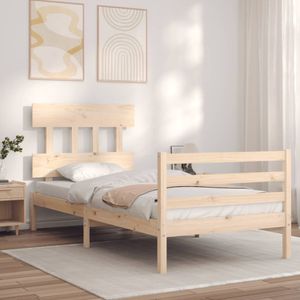 "2024"Modernen Massivholzbett mit Kopfteil 90x200 cm Klassische Betten