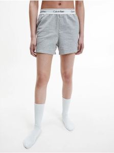 Hellgraue Calvin Klein Nachtwäsche Shorts für Frauen