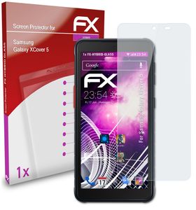 atFoliX FX-Hybrid-Glass Panzerfolie kompatibel mit Samsung Galaxy XCover 5 Glasfolie
