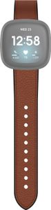 Damen-Lederarmband für Fitbit Versa3/Sense, braun, universal (00086235)