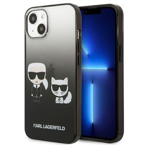Karl Lagerfeld Gradient Ikonik Karl & Choupette - Kryt na iPhone 13 mini (ča