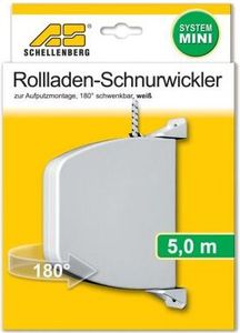 Schellenberg Aufschraubwickler inkl. 5 m Schnur schwenkbar weiß