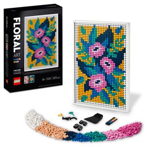 LEGO 31207 ART Blumenkunst, 3-in-1 Blumen-Dekorationsset, Bastel Set, Wandschmuck, DIY botanische Zimmer-Deko, Walndbilder fürs Wohnzimmer, kreative Aktivität für Erwachsene