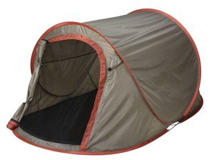 Vysúvací stan pre 2 osoby - 220 x 120 cm / hnedý - Camping Festival Automatic Trekking Tent