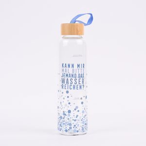 Grafikwerkstatt Trinkflasche aus Glas 550 ml Kann mir mal bitte jemand das Wasser reichen?