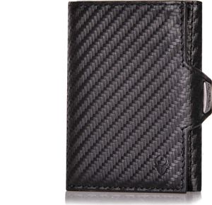 DONBOLSO NextGen Geldbörse - Kartenetui und Slim Wallet mit Münzfach - RFID Schutz Geldbörse für Damen und Herren - Mini Geldbörse bis zu 11 Karten - 9 x 7,1 x 2 cm - Carbon Design
