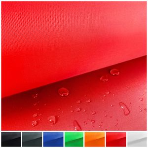 novely® OXFORD LIGHT | 1 lfm | Reißfester Outdoorstoff | Wasserabweisend | Umhang | Abdeckung - Farbe: 23 Rot