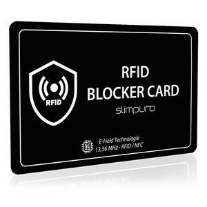 RFID Blocker Karte mit Störsignal NFC ultra-dünn Scheckkartenformat