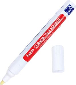 Fixka na opravu keramických škár , Fixka na opravu zašlých a popraskaných keramických škár, Tesnenia, Tmely na škáry - CERAMICPEN biela