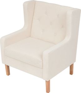 vidaXL Sessel Cremeweiß Stoff