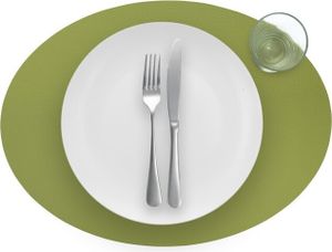 Tischset Ovaal - Recyceltes Leder - 28,5 x 43,5 cm - 4 Stück - Thymian Tischset Ovaal - Recyceltes Leder - 28,5 x 43,5 cm - 4 Stück - Thymian