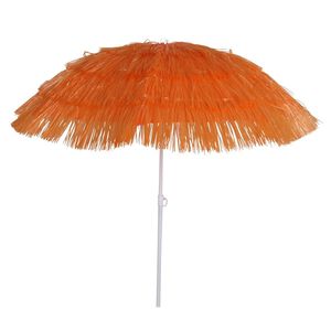 Bast-Sonnenschirm Strandschirm Hawaiischirm Gartenschirm Party Schirm Bastschirm, Farbe:orange