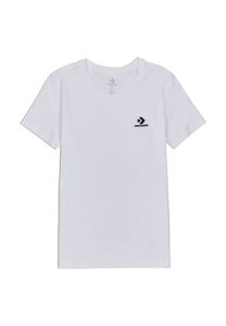 Converse Embroidered Star Chevron Left Chess Tee Damen T-Shirt 10020804 Weiß, Bekleidungsgröße:XXL