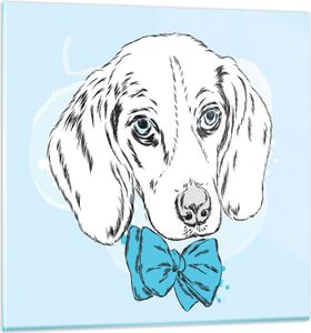 Bilder auf glas - Hund Labrador Auge Portrait - 30x30cm - Glasbilder - Wandbilder - Kunstdruck - zum Aufhängen bereit - Wanddekoration aus Glas - Glas Bilder - Wandbild auf Glas - GAC30x30-3114