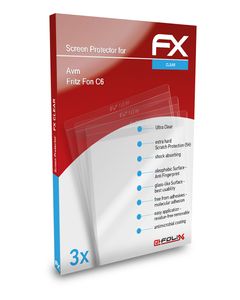 atFoliX FX-Clear 3x Schutzfolie kompatibel mit Avm Fritz Fon C6 Displayschutzfolie