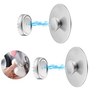 2x Magnetischer Seifenhalter ohne Bohren, frei hängender Seifenhalter aus Edelstahl für Waschbecken, Dusche und Badewanne (Silber)
