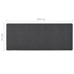 vidaXL Teppichläufer Anthrazit 80x200 cm