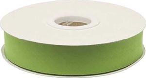 20m Schrägband PolyBaumwolle unifarben 20mm breit gefalzt Einfassband Farbwahl, Farbe:gelbgrün