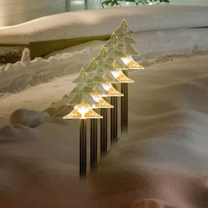 5 LED Tannenbaum Gartenstecker Gartendeko Weihnachten Weihnachtsbeleuchtung