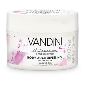 VANDINI Körper Zuckerpeeling - veganes Körperpeeling Damen - Körper Peeling für Frauen - Duschpeeling 1x 220 g