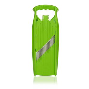 Börner Gemüseschneider Welle-Waffel PowerLine - BPA frei Wellenschneider Waffelschneider Gemüseschneider Gemüsehobel, Farbe:Grün