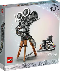 LEGO 43230 Disney Kamera – Hommage an Walt Disney, Set zum 100-jährigen Jubiläum für Erwachsene mit Micky- und Minnie Maus-Minifiguren, Bambi- und Dumbo-Figuren, Geschenk für Frauen und Männer