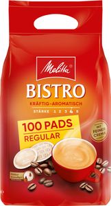Melitta Bistro Kaffee Pads kräftig feiner Röstkaffee 100 Stück 700g Melitta Bistro Kaffee Pads kräftig feiner Röstkaffee 100 Stück 700g