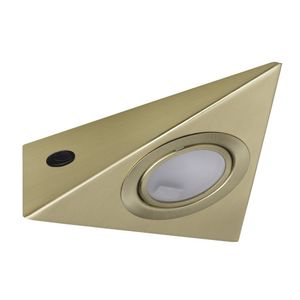 Paulmann Möbel Aufbauleuchte Set 3eck. 3x20W 60VA 230/12V G4 Messing gebürstet Metall/Glas